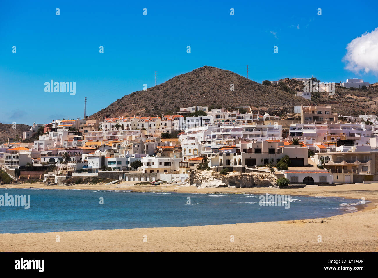Dorf am Meer in Andalusien am Meer, Cabo de Gata, Spanien Stockfoto