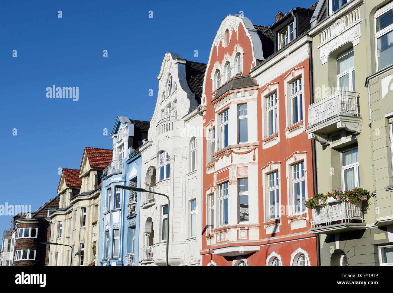 Klassische, renovierten Bürgerhäusern, Deutschland, Nordrhein-Westfalen, Düsseldorf Stockfoto
