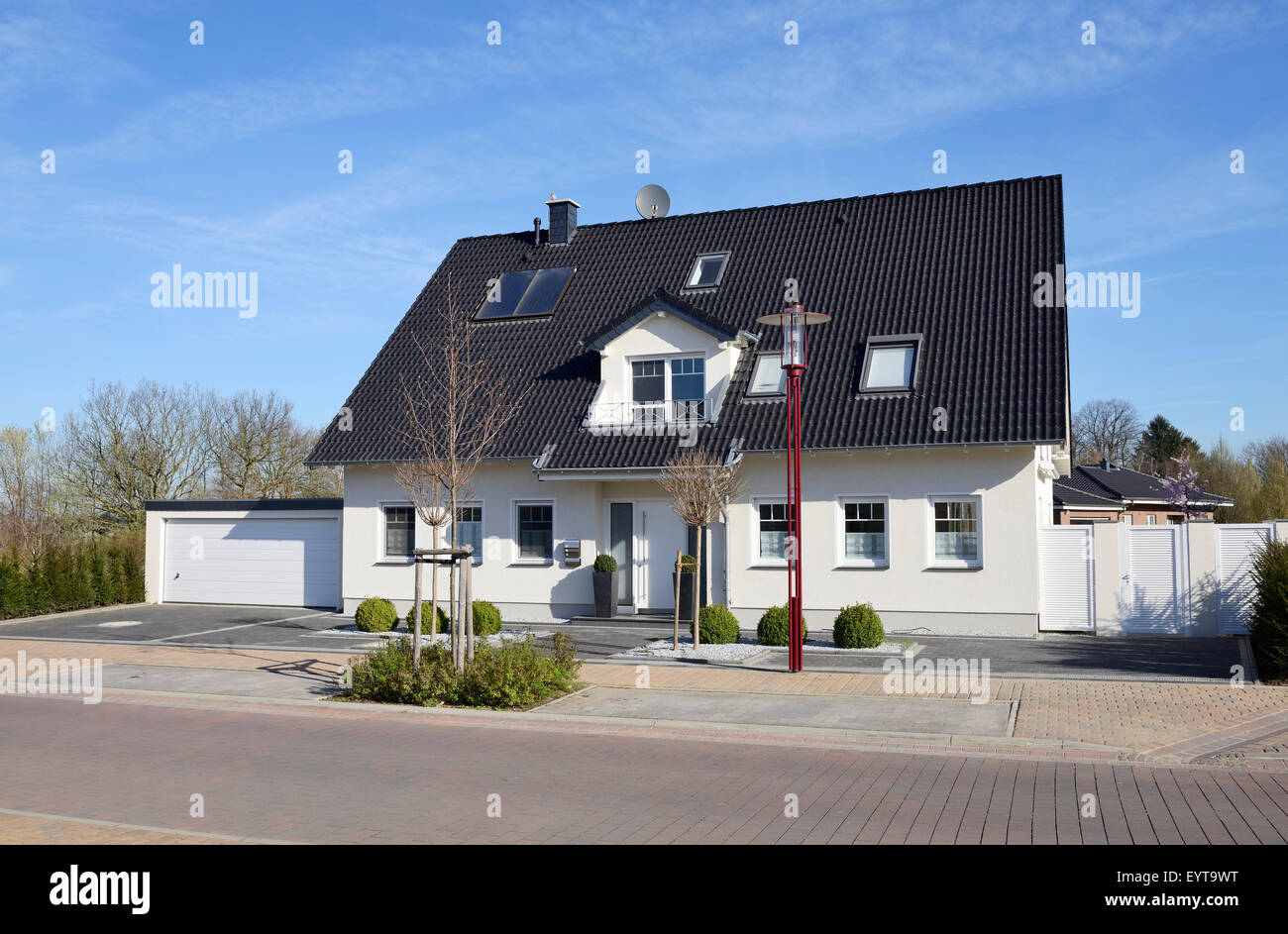 Klassische, freistehende Einfamilienhaus, Deutschland, Nordrhein-Westfalen, Mönchengladbach Stockfoto