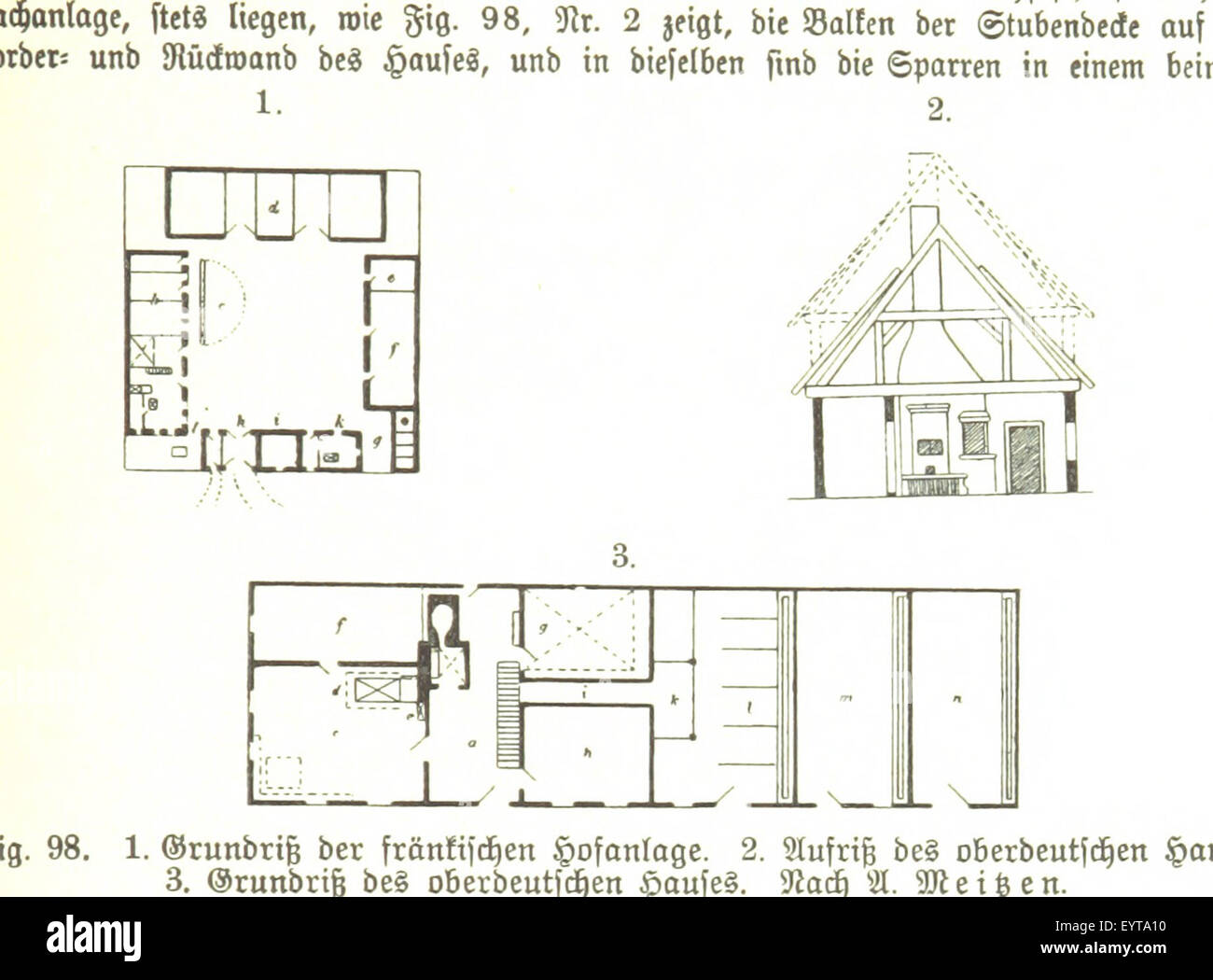 Karte oder Illustration aus „Thüringen: Ein geographisches Handbuch“, das die Geographie des Thüringer Gebiets in Deutschland darstellt. Das Bild hebt wahrscheinlich regionale Merkmale oder topografische Daten hervor. Stockfoto
