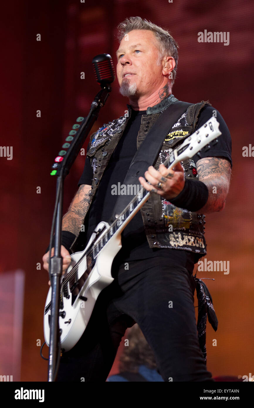 Chicago, Illinois, USA. 1. August 2015. Musiker JAMES HETFIELD von