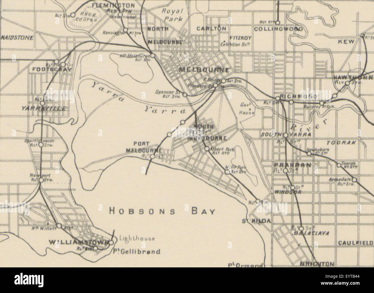 Karte '.' extrahiert aus Flickr ID 11197787885 Bild entnommen Seite 51 von "Victoria und seine Metropole Stockfoto