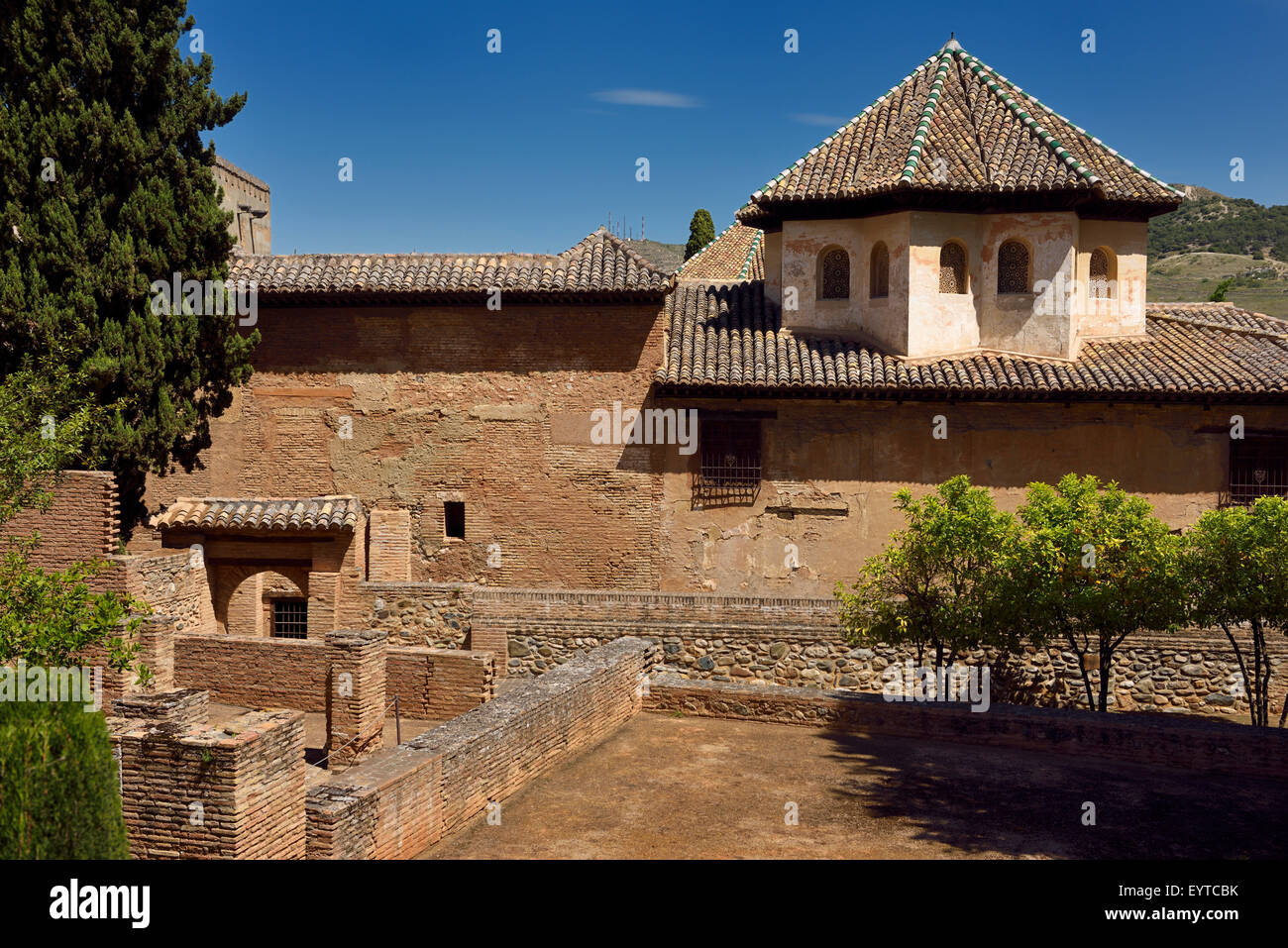 Fassade der Halle des Abencerrages in die Nasridenpaläste Alhambra Granada Spanien Stockfoto