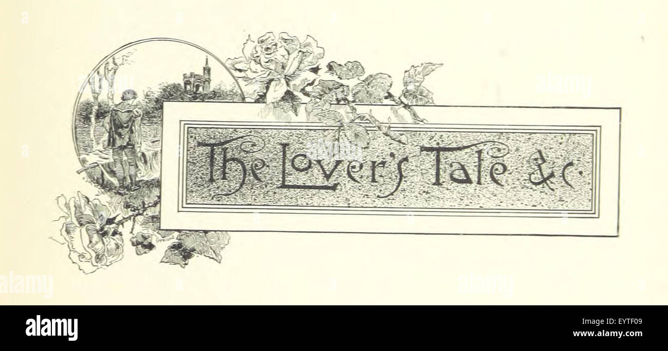 Dieses Bild von Seite 715 von „The Poetical Works of Alfred, Lord Tennyson“ zeigt eine Illustration aus der gesamten Sammlung von Tennysons Gedichten, die die künstlerischen und literarischen Elemente seines Werkes einfängt. Stockfoto