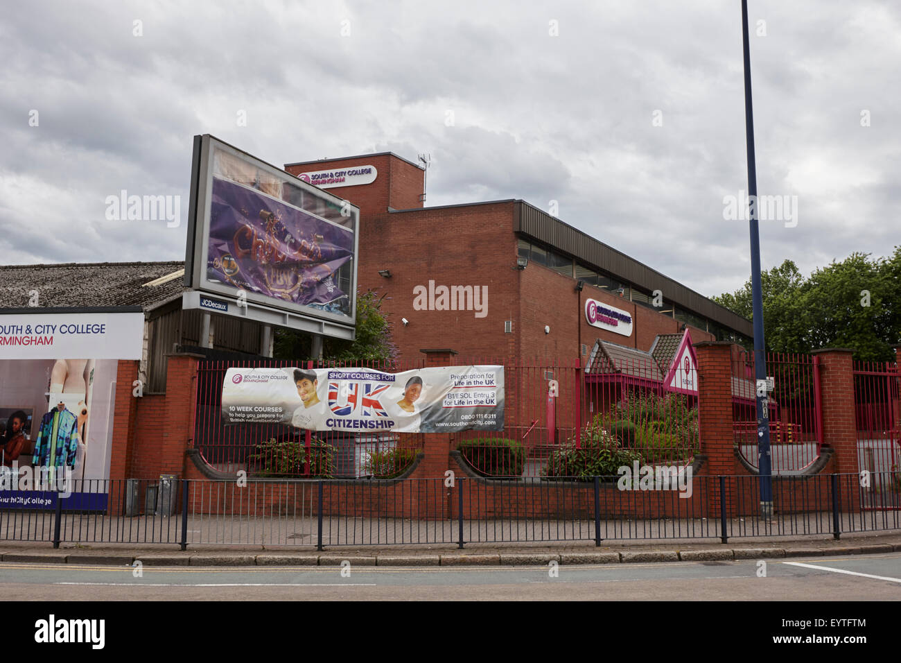 Anzeige für kurze Kurse in Großbritannien Staatsbürgerschaft im Süden und City College Birmingham UK Stockfoto