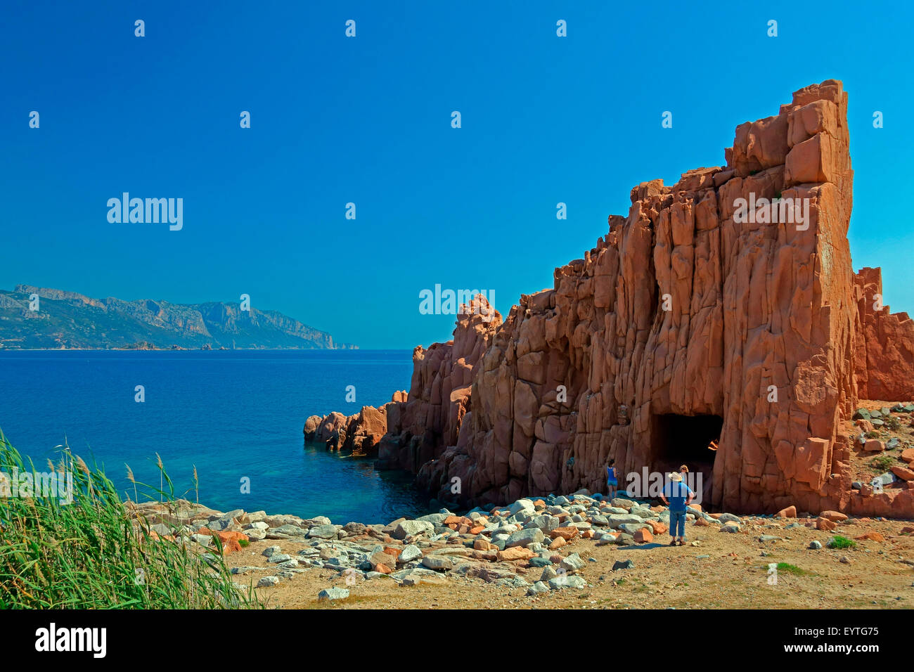 Italien, Sardinien, Küste, Rocce Rosse von Arbatax, Stockfoto