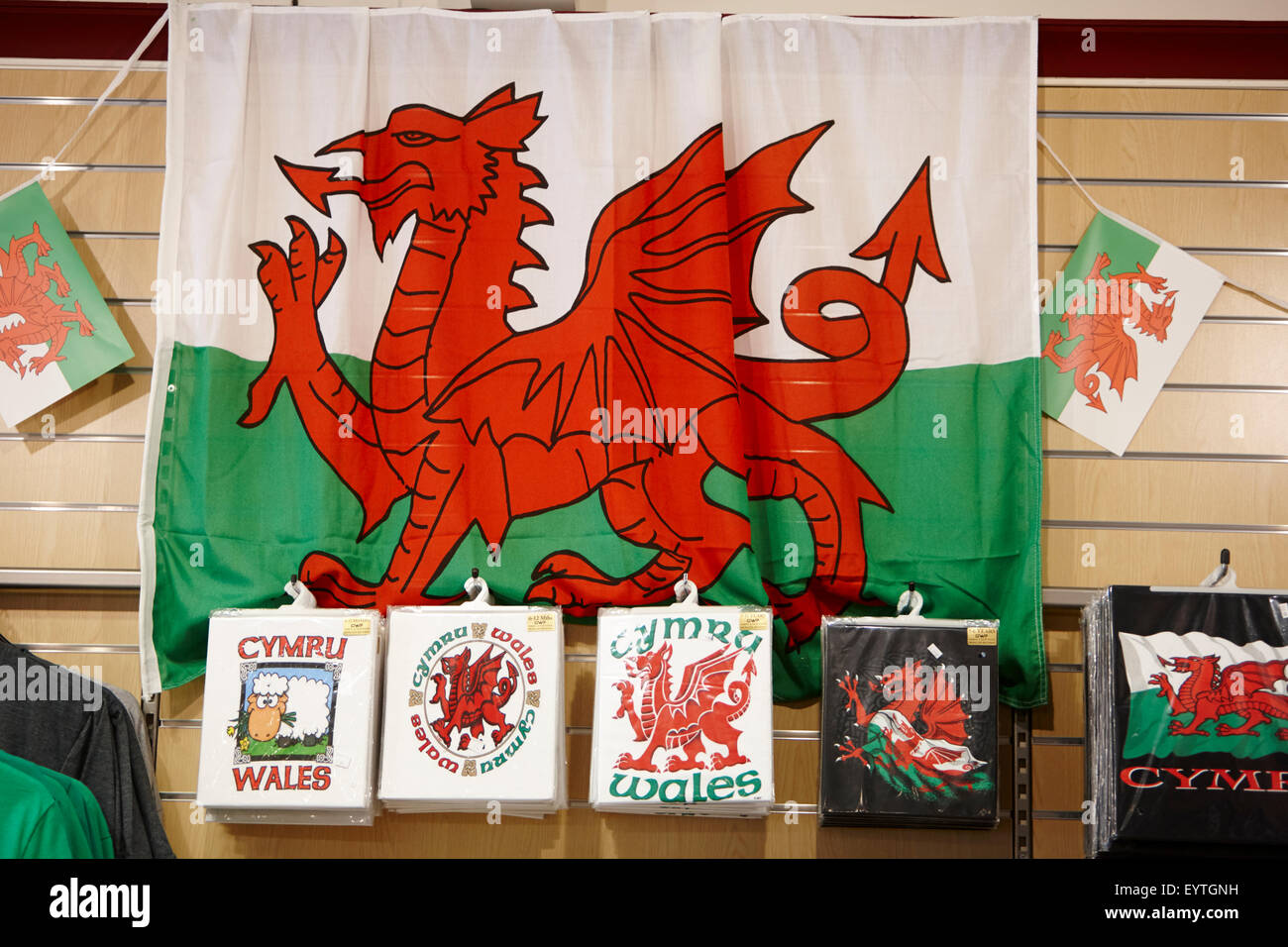 walisische Drachen Souvenirs und Geschenke Stockfoto