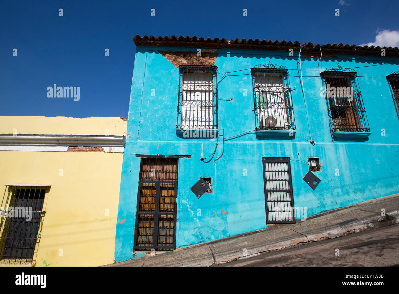 Koloniale Altstadt. Venezuela, Ciudad Bolivar ist eine der schönsten Kolonialstädte in Venezuela. Stockfoto