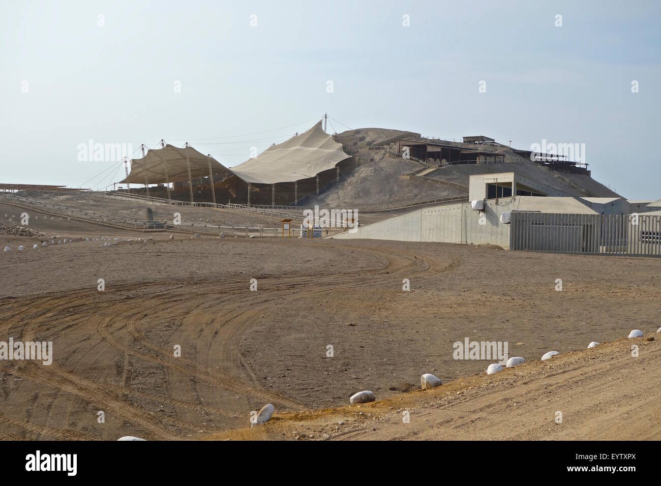 Die El Brujo archäologischer Komplex, nördlich von Trujillo in der Provinz La Libertad, Peru. Stockfoto