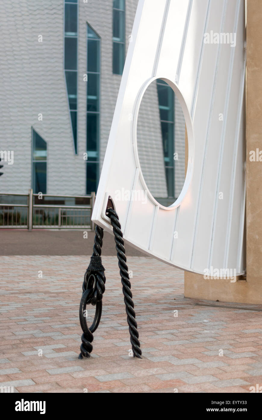 "Die Segel" öffentlichen Kunstwerken, von Stephen Broadbent, im südlichen Promenade, South Shields Stockfoto