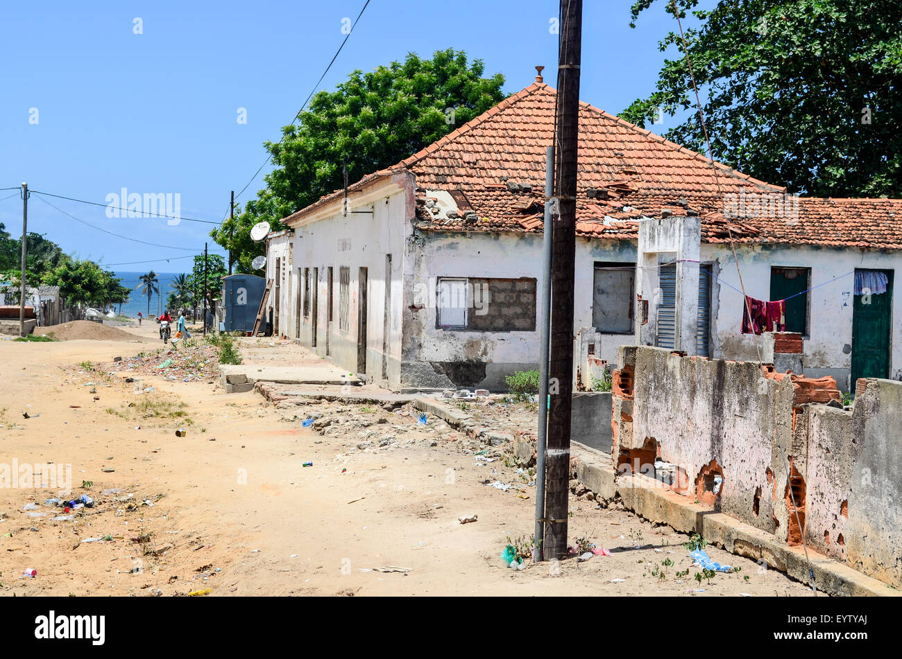 Stadt von Ambriz in Angola Stockfoto