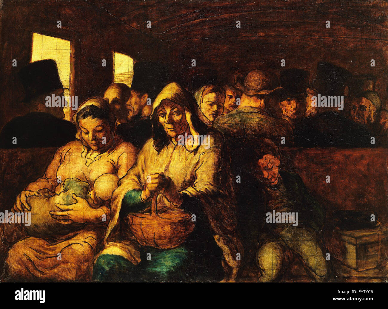 Honoré Daumier, der dritte-Klasse-Wagen. Ca. 1862 – 1864. Öl auf Leinwand. Metropolitan Museum of Art, New York, USA. Stockfoto