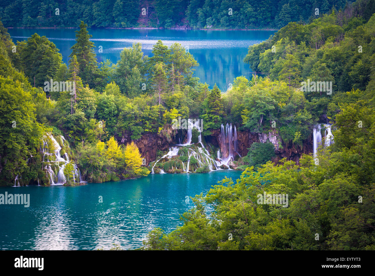 Nationalpark Plitvicer Seen ist eines der ältesten Nationalparks in Südost-Europa und der größte Nationalpark in Kroatien. Stockfoto