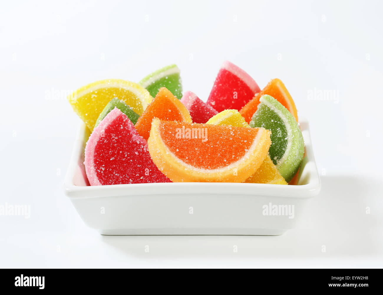 Fruchtgeschmack Gelatine Bonbons mit Zucker überzogen Stockfoto