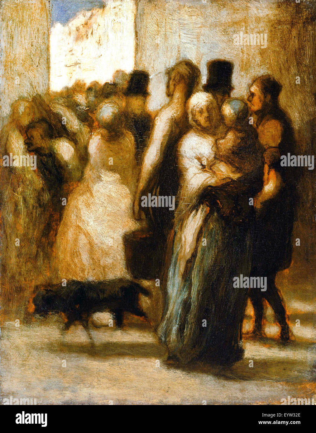 Honore Daumier, To the Street 1840-1850 Öl auf Holz. Die Phillips Collection, Washington, D.C., USA. Stockfoto