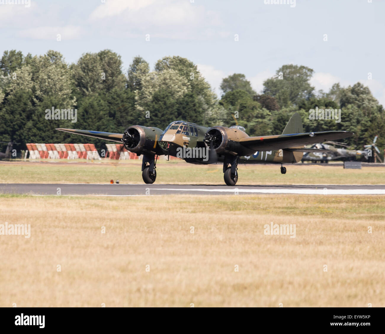 Bristol Blenheim Mk.I 2. Weltkrieg RAF leichte Bomber fliegen am 2015 Royal International Air Tattoo wiederhergestellt Stockfoto