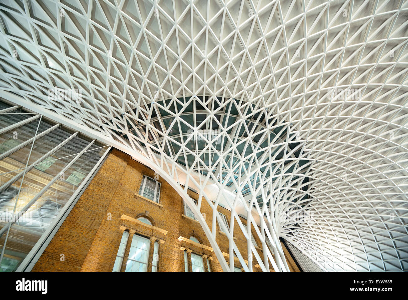 Kings Cross Railway Station Interieur in London, UK. Stockfoto