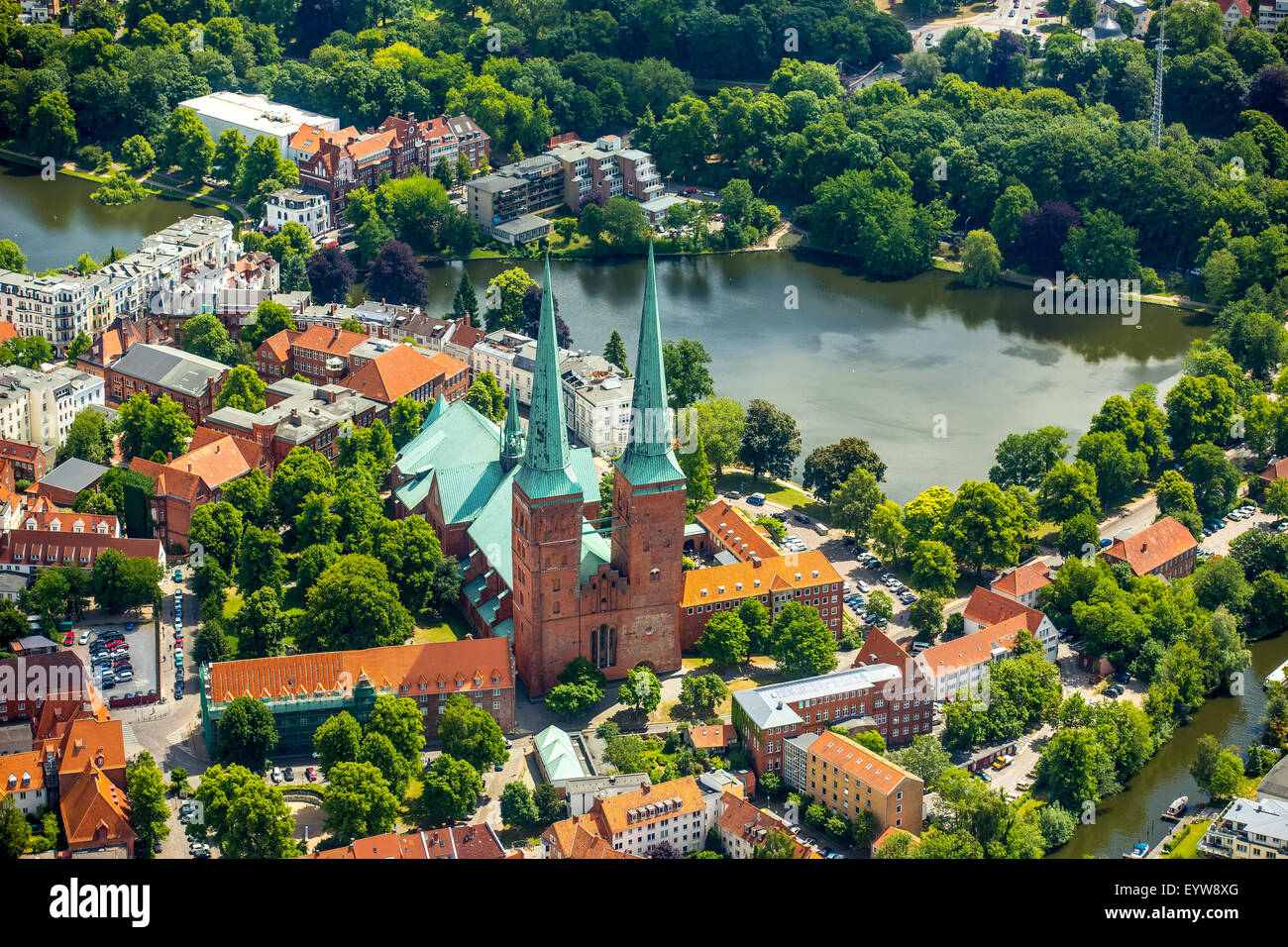 Lübecker Dom, Bucht von Lübeck, Lübeck, Schleswig-Holstein, Deutschland Stockfoto