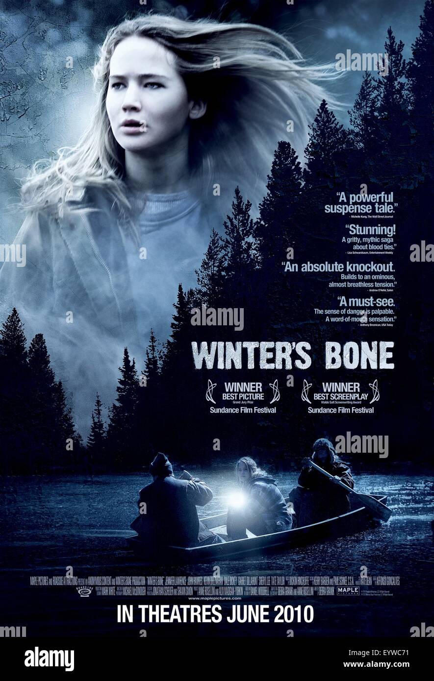 Des Winters Bone; Jahr: 2010 USA; Regie: Debra Granik; Jennifer Lawrence; Filmplakat (USA) Stockfoto