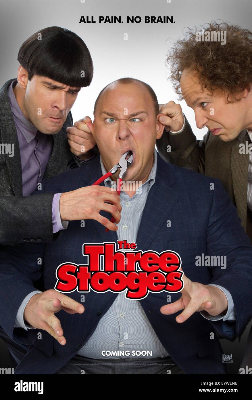 The Three Stooges; Jahr: 2012 USA; Regie: Peter Farrelly, Bobby Farrelly; Chris Diamantopoulos, Will Sasso, Sean Hayes; Filmplakat (USA) Stockfoto