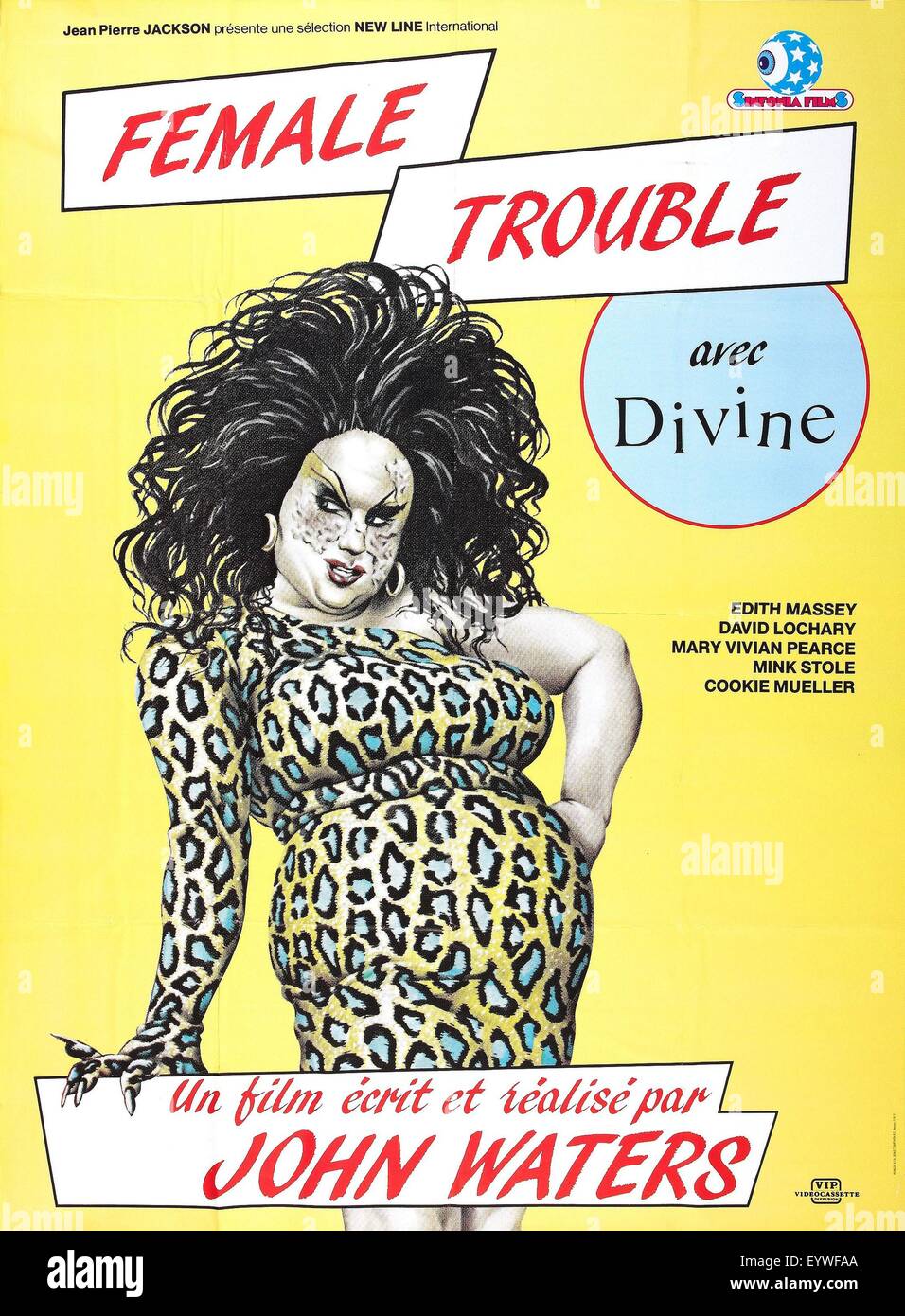 Female Trouble; Jahr: 1974 USA; Regie: John Waters; Göttlichen; Filmplakat (Fr) Stockfoto