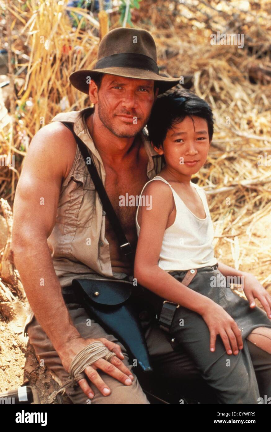 Indiana Jones und der Tempel des Todes; Jahr: 1984 - USA; Regie: Steven Spielberg; Harrison Ford, Jonathan Ke Quan Stockfoto