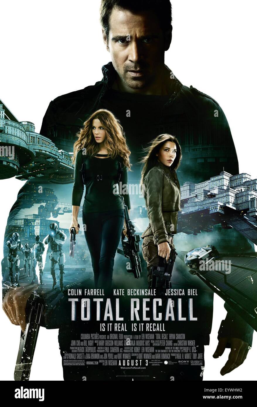Total Recall; Jahr: 2012 USA; Regie: Len Wiseman; Colin Farrell; Filmplakat (USA) Stockfoto
