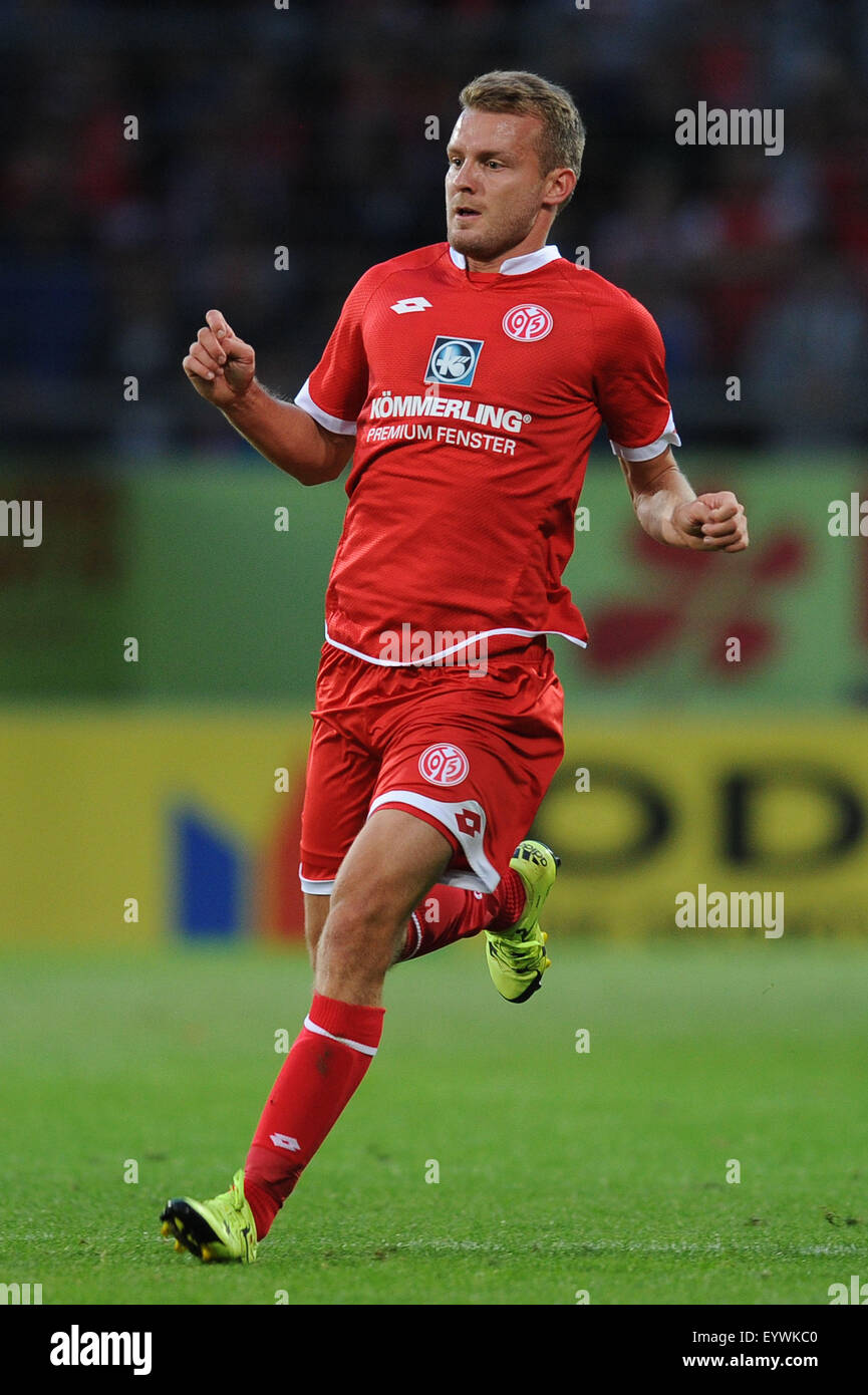 Mainz, Deutschland. 29. Juli 2015. Maximilian Beister (Mainz) Fußball: Vorsaison-Freundschaftsspiel zwischen 1. FSV Mainz 05 3: 0 SS Lazio am Bruchweg-Stadion in Mainz, Deutschland. © Maurizio Borsari/AFLO/Alamy Live-Nachrichten Stockfoto