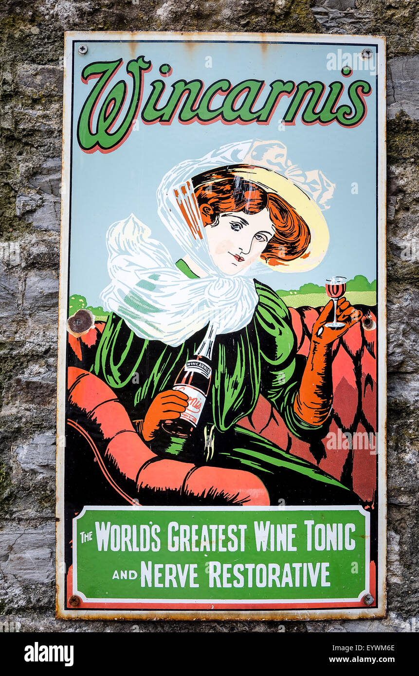 Wincarnis Tonic Wein Werbung von gestern Stockfoto