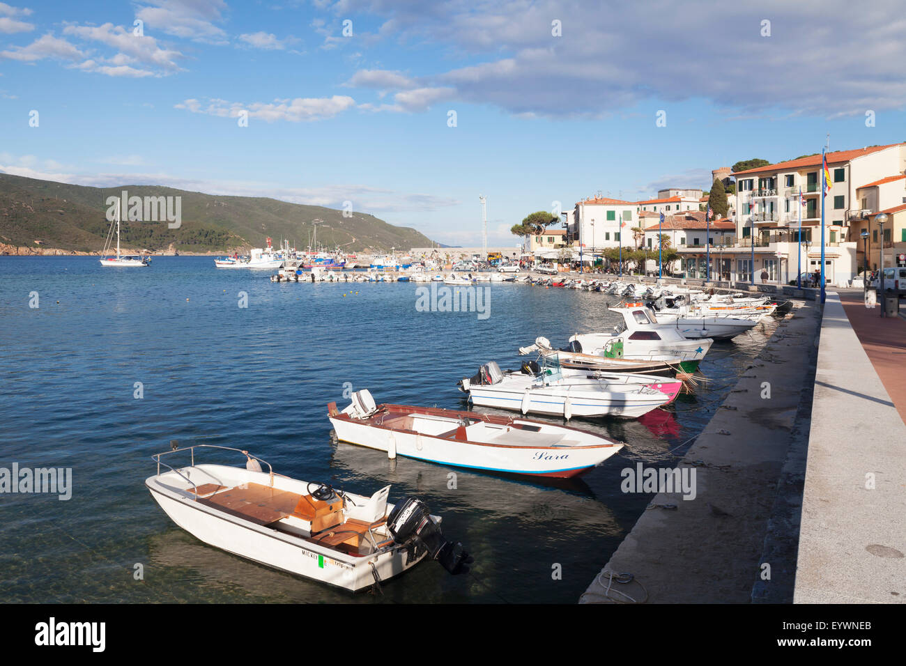 Marina di Campo, Insel Elba, Provinz Livorno, Toskana, Italien, Mittelmeer, Europa Stockfoto