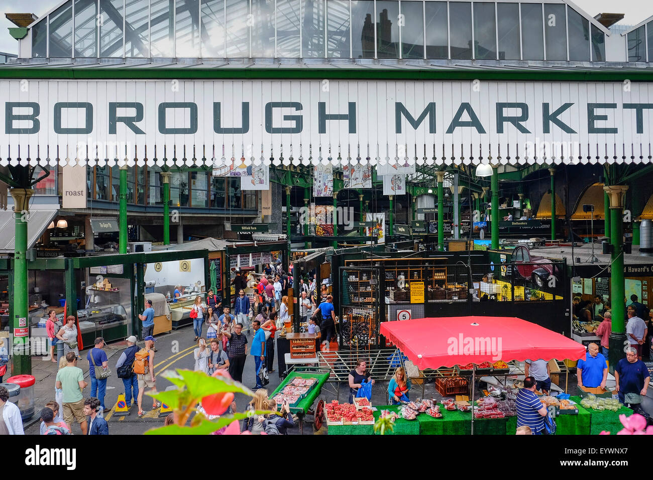 Borough Market in London. Stockfoto