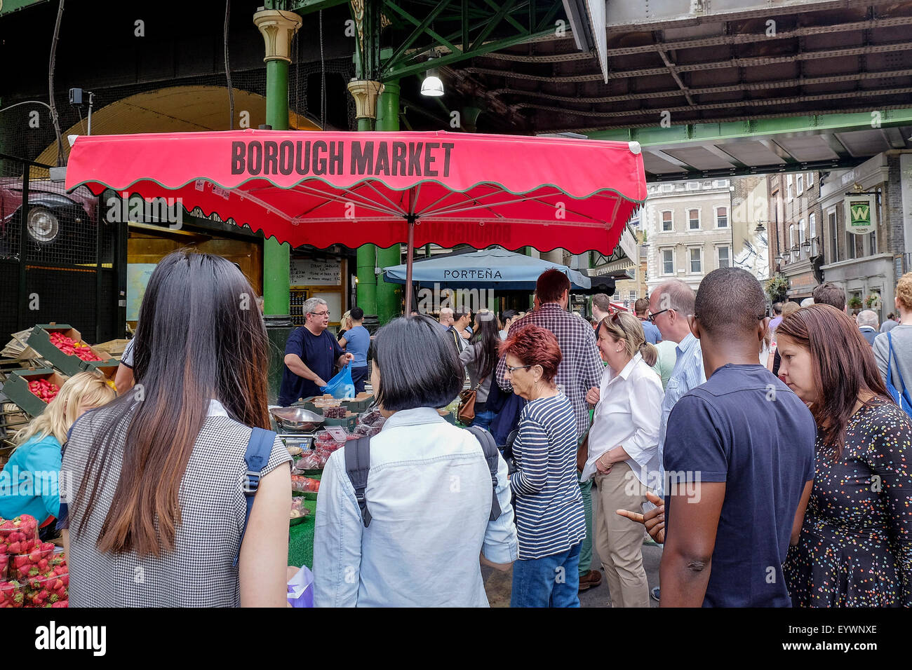 Borough Market in London. Stockfoto