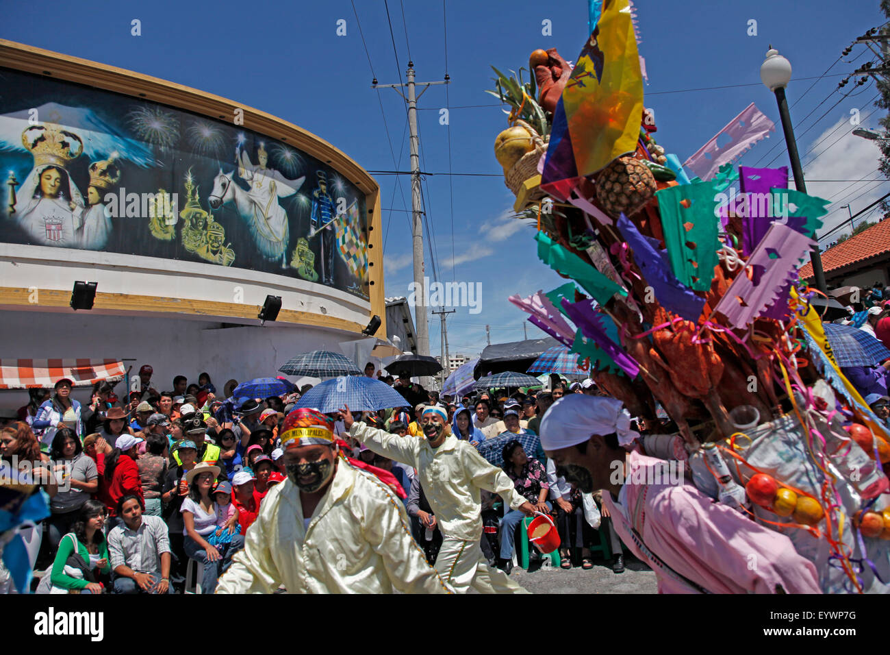 Mama Negra traditionelles fest in Latacunga, Ecuador, Südamerika Stockfoto