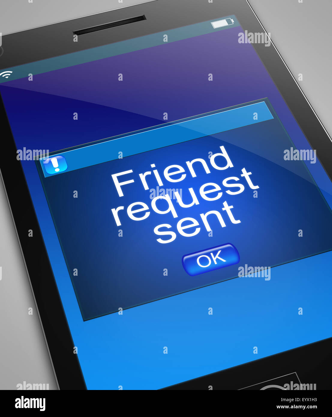Freund Anfrage Konzept. Stockfoto