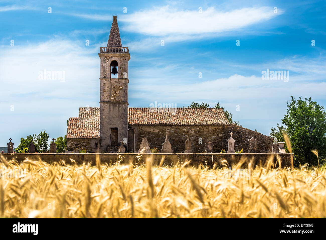 Provence-Kirche Stockfoto