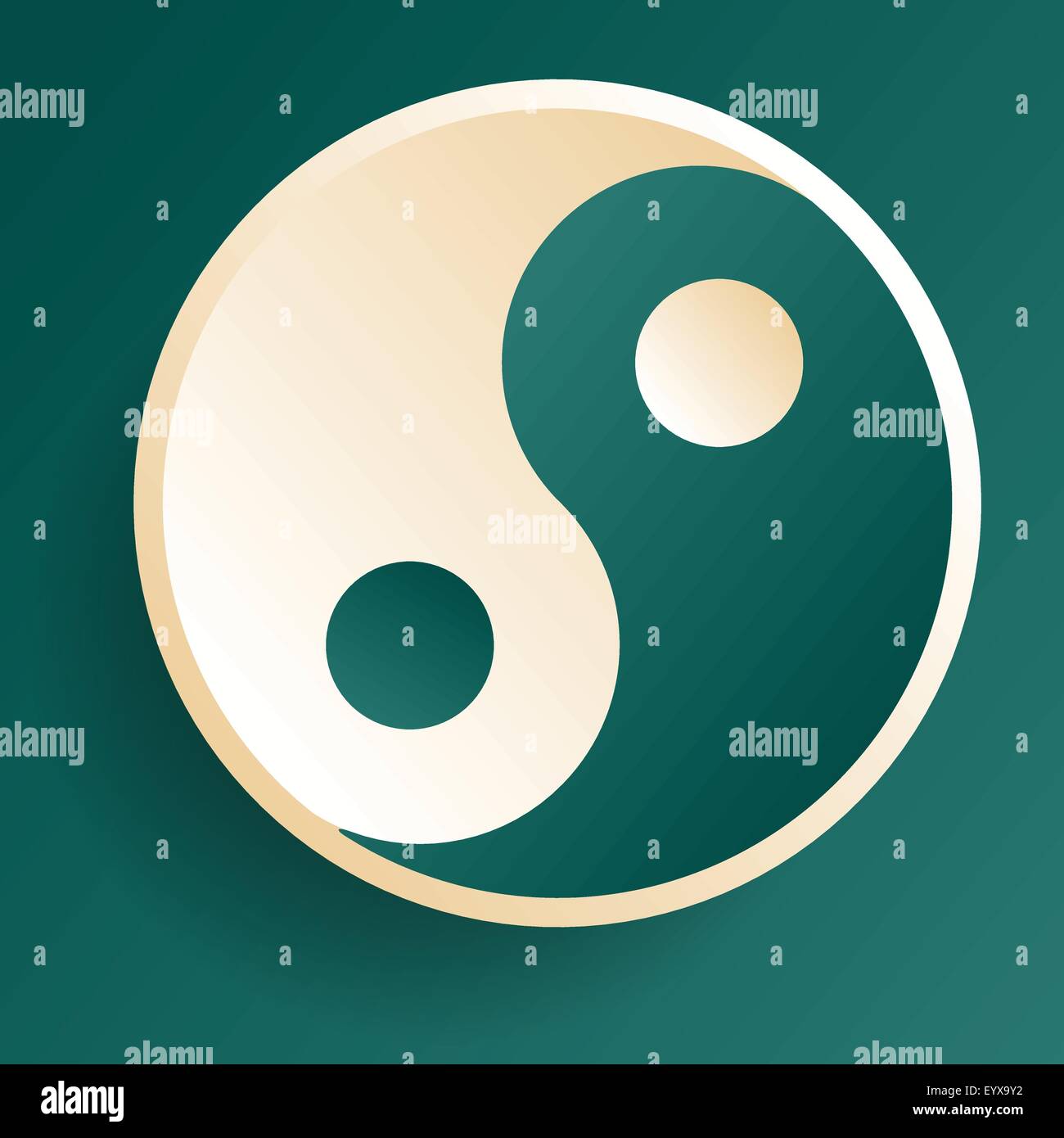 Harmonie Balance Symbol Ying-Yang Vektor-Illustration. Stock Vektor