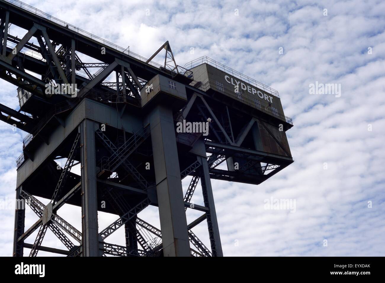 Finnieston oder Clydeport Crane, ein ausgedient riesiger Freischwinger in Glasgow. Stockfoto