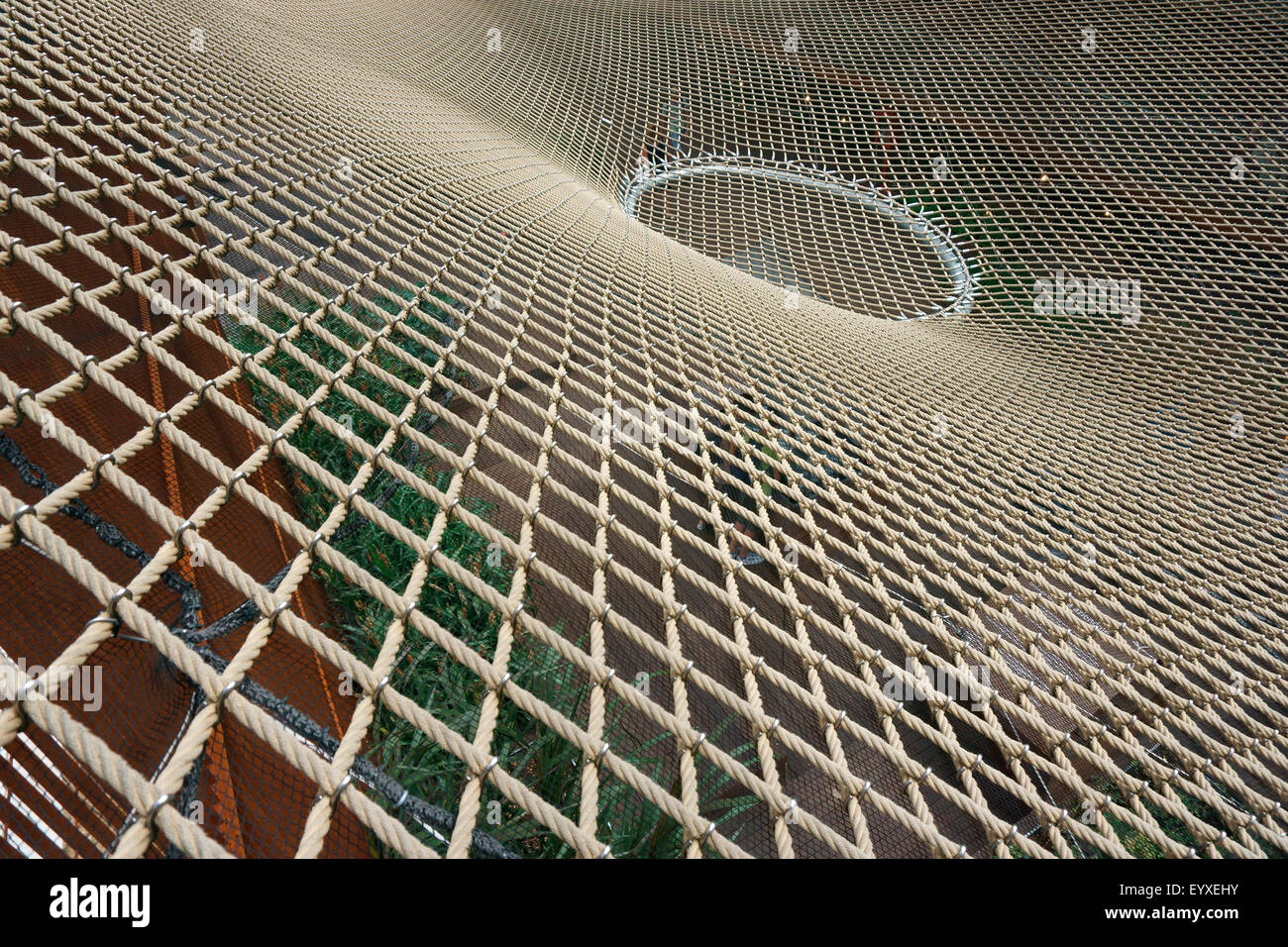 Das Netzwerk bei der Brasilien-Pavillon, Expo 2015 Mailand, Italien Stockfoto