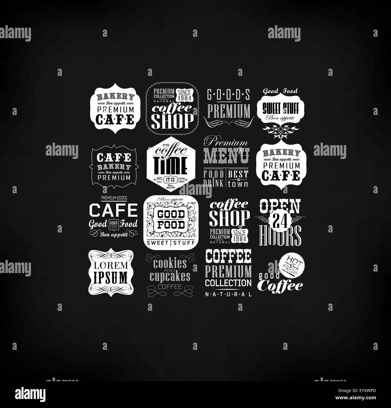 Satz von Vintage Retro Stock Vektor