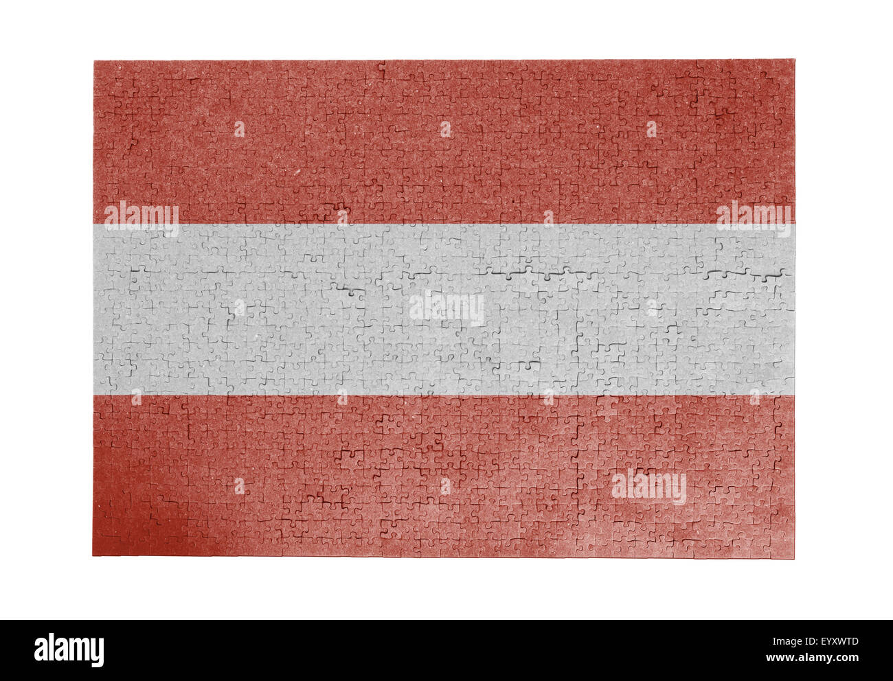 Große Puzzle von 1000 Stück - Flag - Österreich Stockfoto