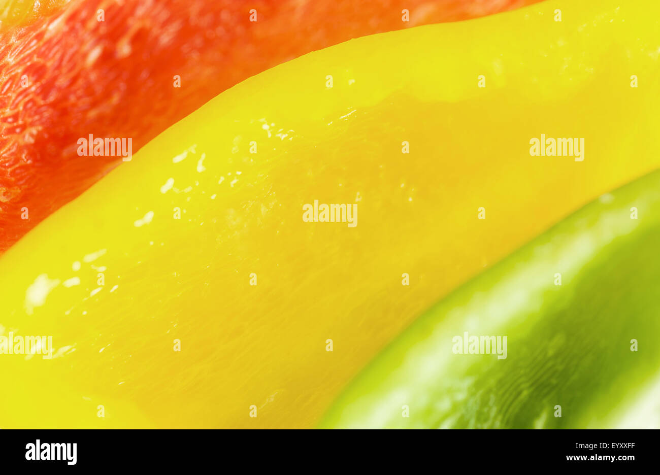 Abstrakte Gemüse rot, grün, gelb, Hintergrund, selektiven Fokus Stockfoto