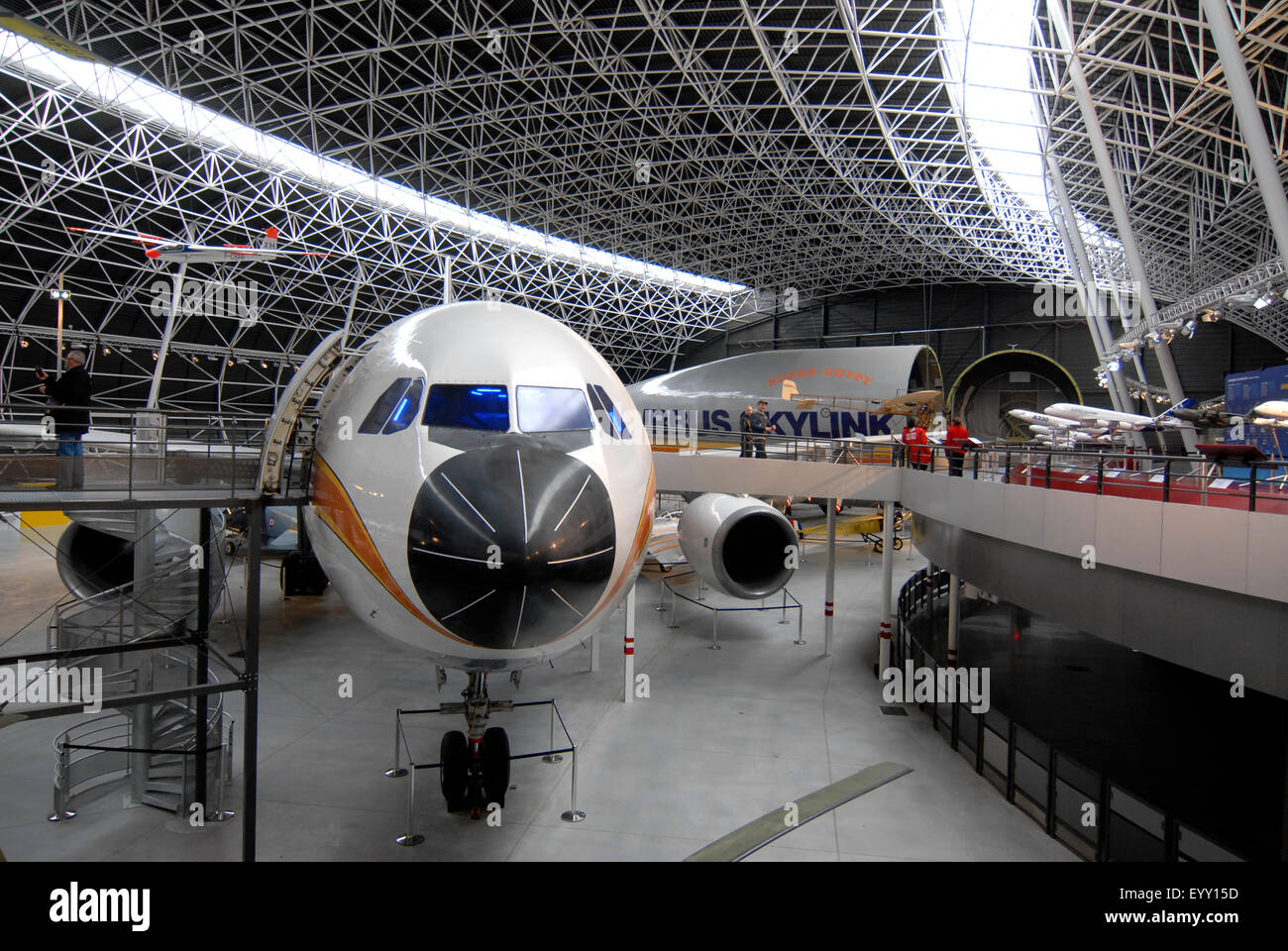 Musée Aeroscopia, Luftfahrt Museum, Toulouse, Frankreich. Sammlung von Antiquitäten Flugzeuge Stockfoto
