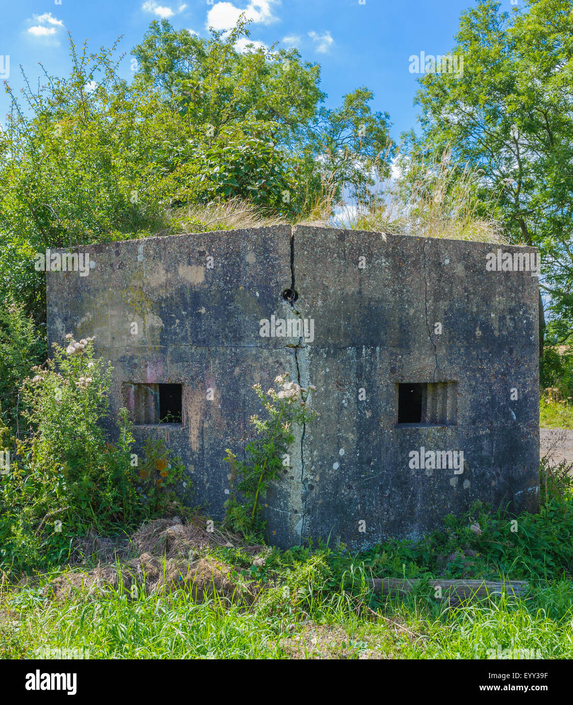 Eine britische Weltkrieg zwei Anti-Invasion-Bunker, auch bekannt als einen Bunker Stockfoto