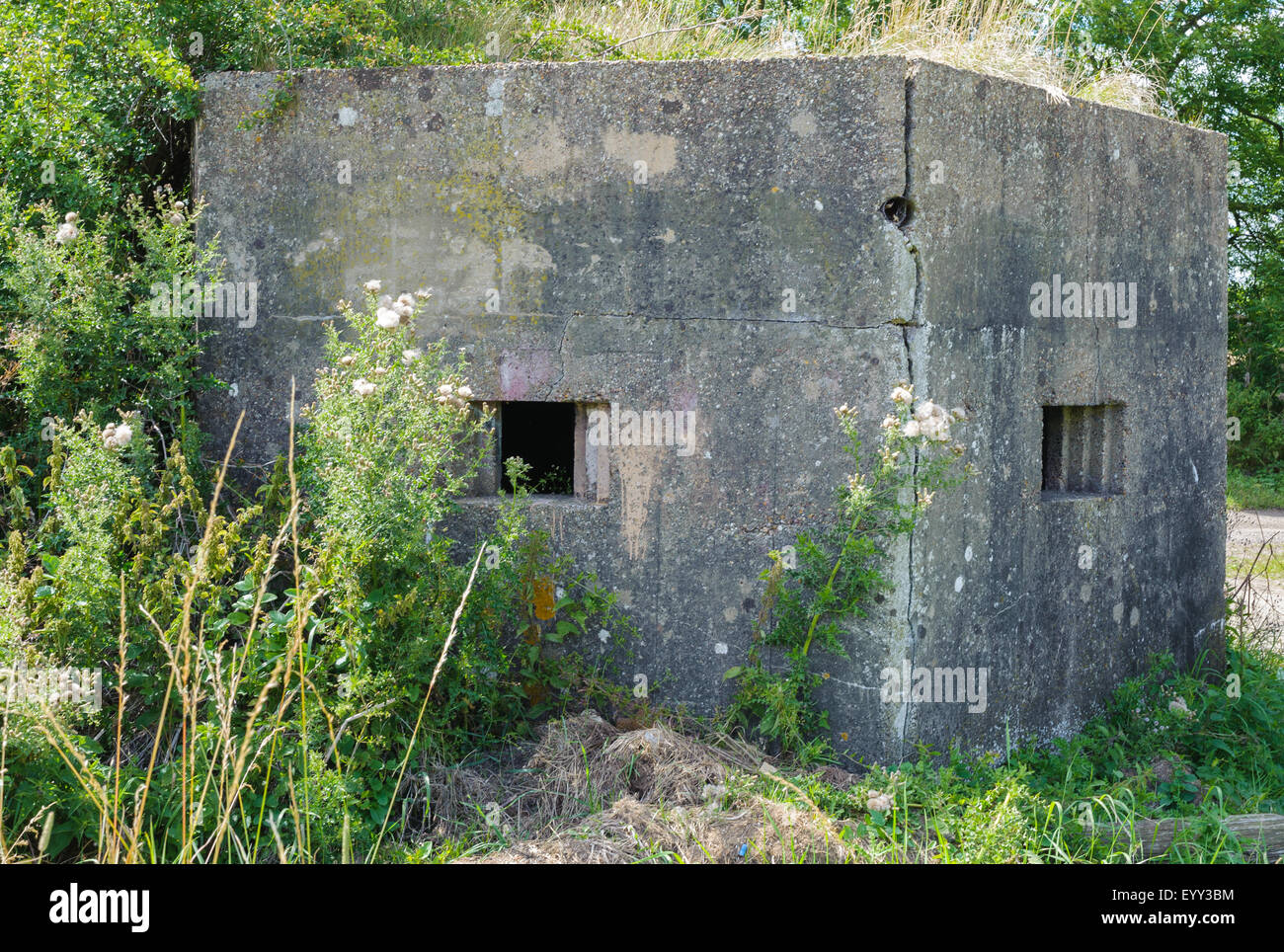 Eine britische Weltkrieg zwei Anti-Invasion-Bunker, auch bekannt als einen Bunker Stockfoto