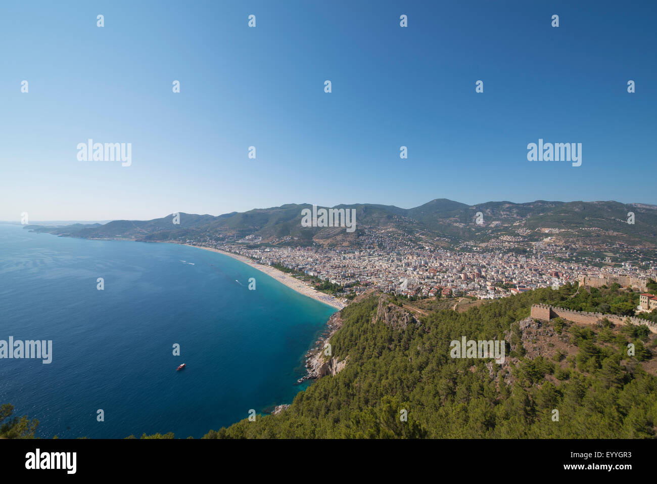 Stadt Strand von Alanya, Antalya, Türkei Stockfoto