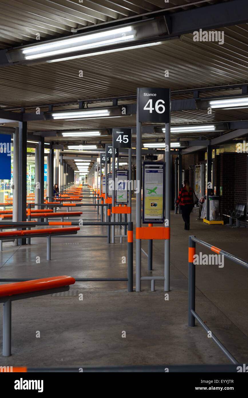 Busbahnhof Glasgow Central Stockfoto