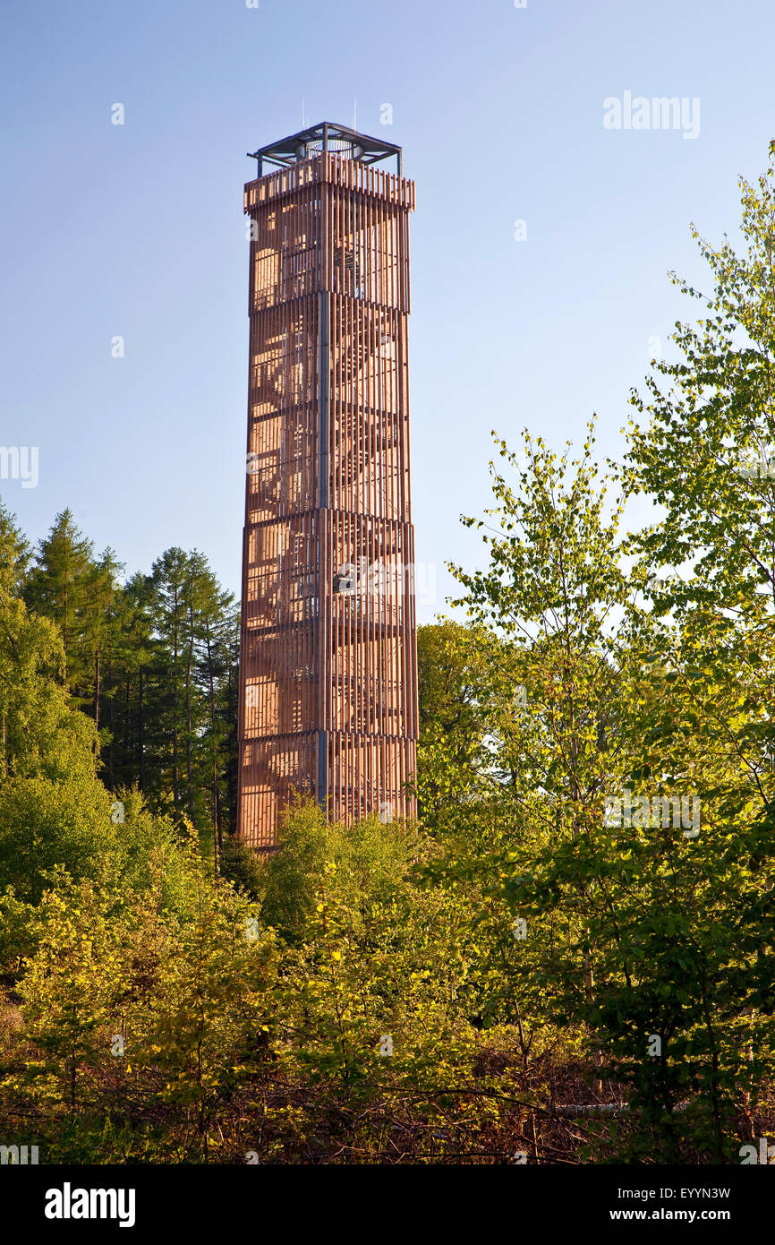 Moehne See-Turm im Arnsberger Wald, Wachturm an der Talsperre, Deutschland, Nordrhein-Westfalen, Sauerland Stockfoto