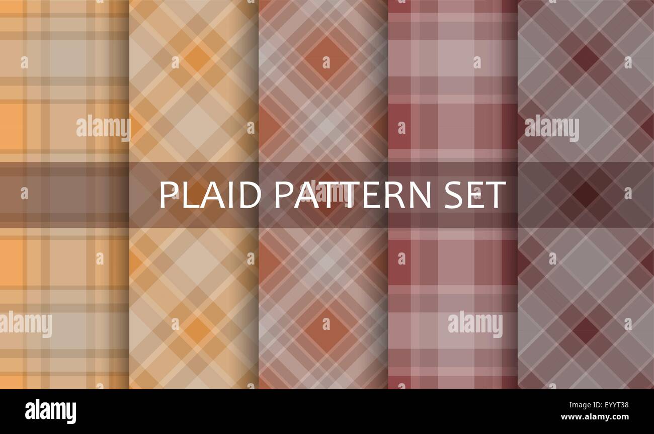 Kariertes Muster. Vektor-Set. Stock Vektor