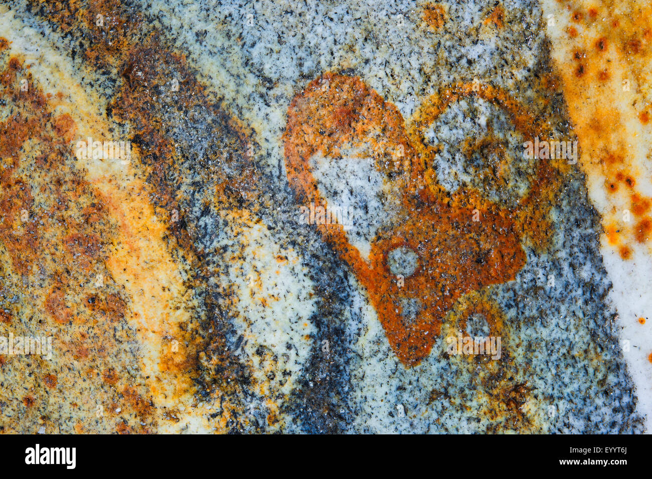 herzförmige auf einem Felsen, der Schweiz, Tessin, Verzascatal Stockfoto