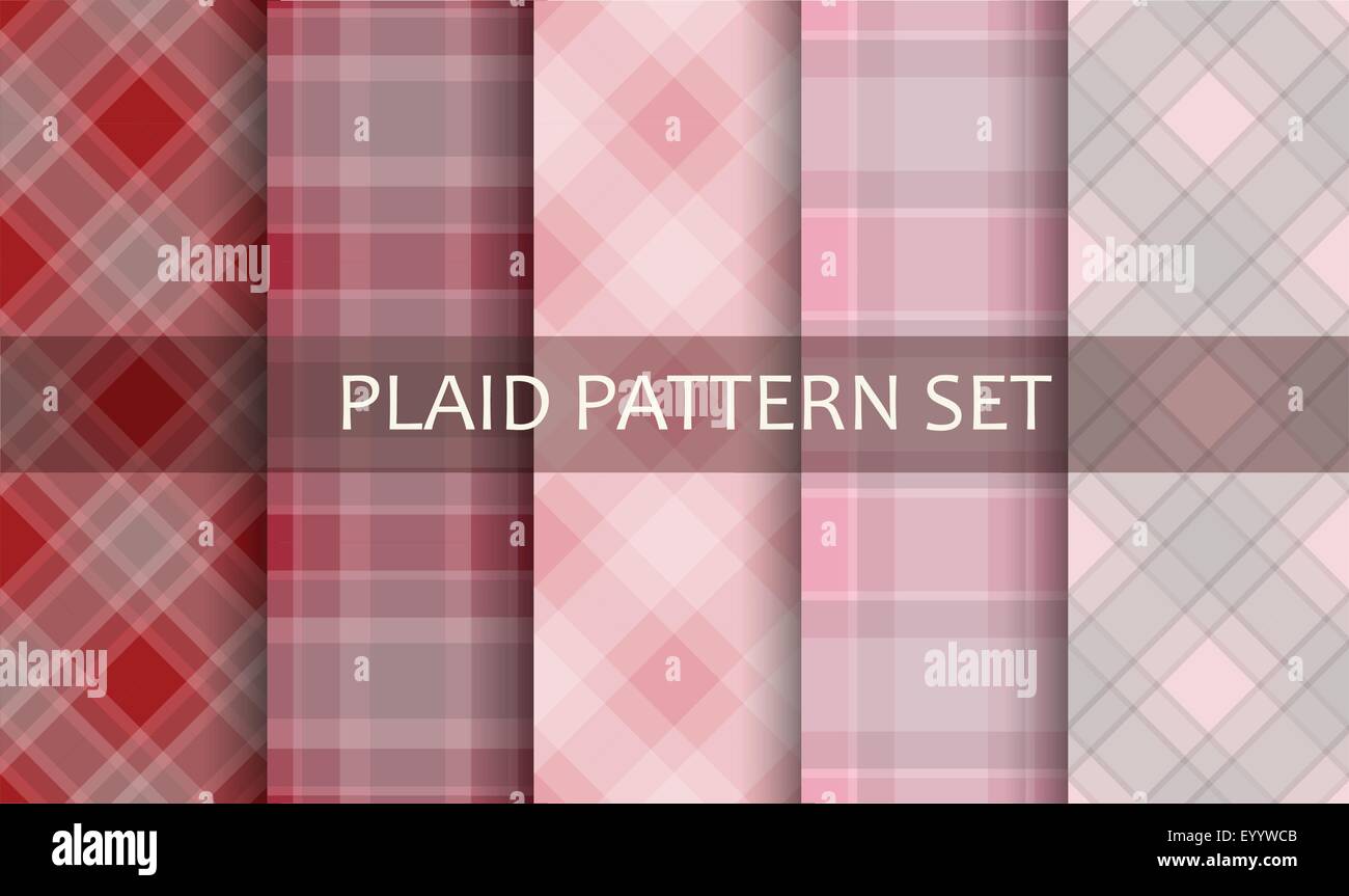 Kariertes Muster. Vektor-Set. Stock Vektor